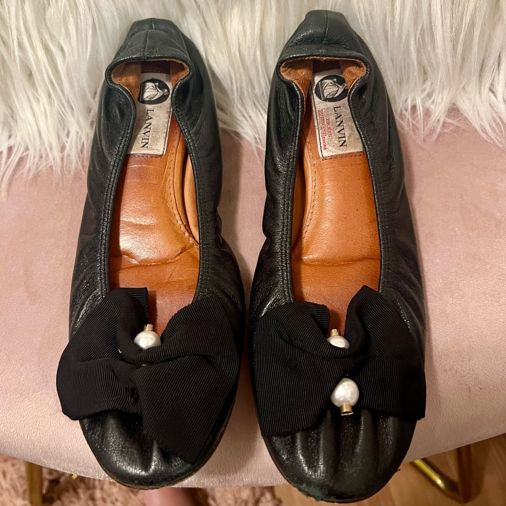 LANVIN Leather Ballet Flats